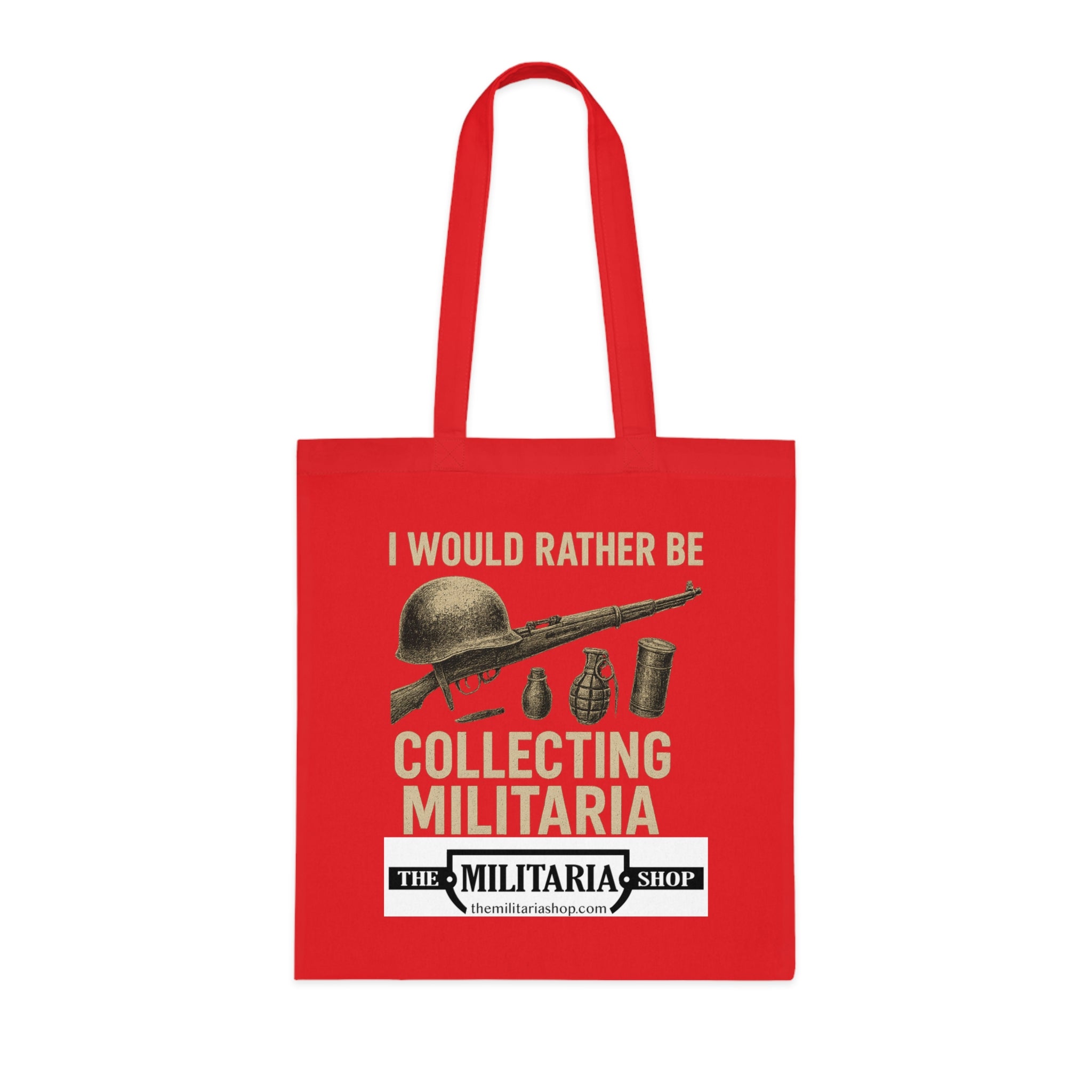 Militaria Collectors Cotton Tote, Eco-Friendly Shopping Bag, Gift for Collectors, Funny Tote for Events, Durable Everyday Use - The Militaria Shop