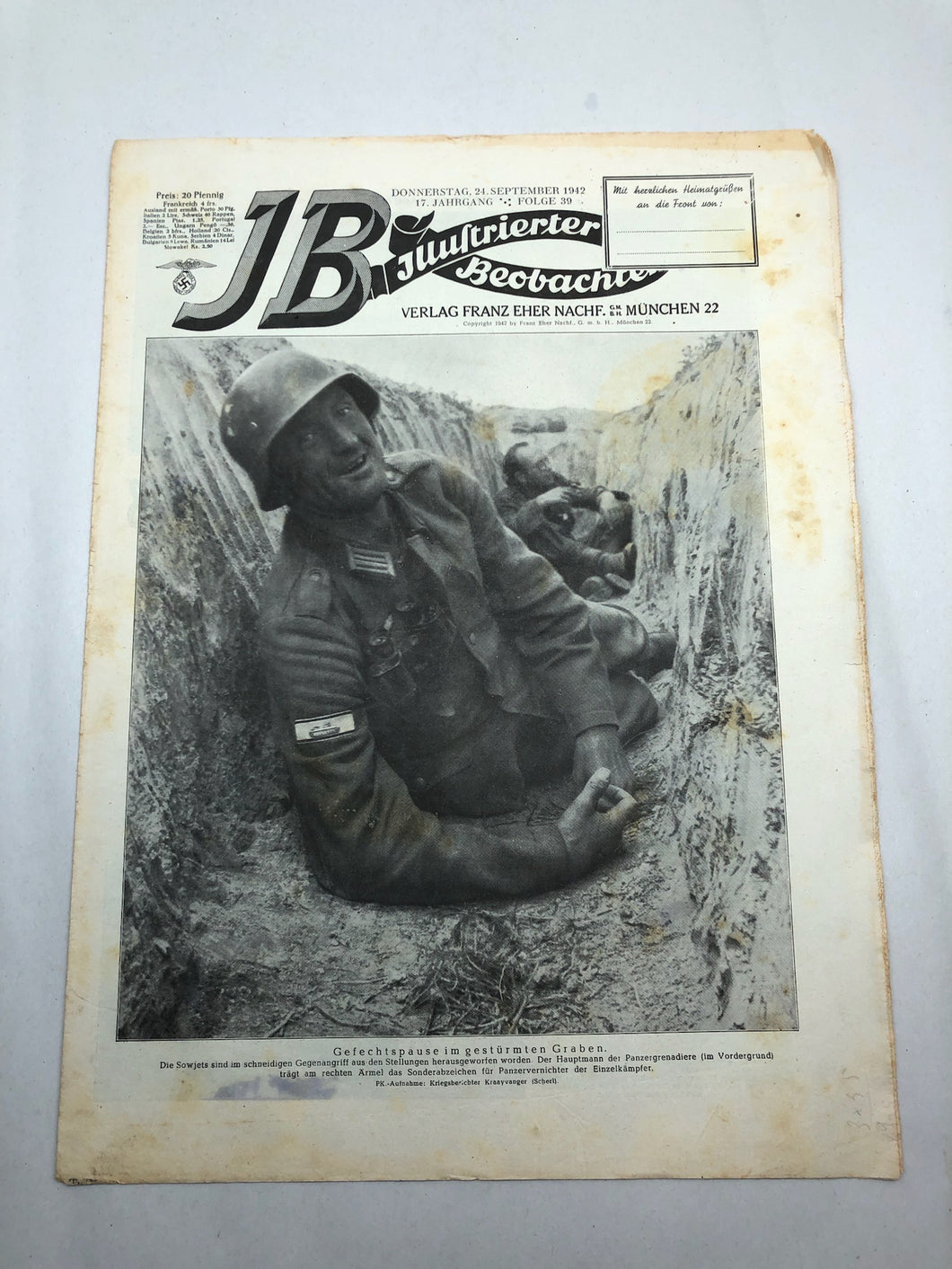 JB Juustrierter Beobachter NSDAP Magazine Original WW2 German - 24 September 1942