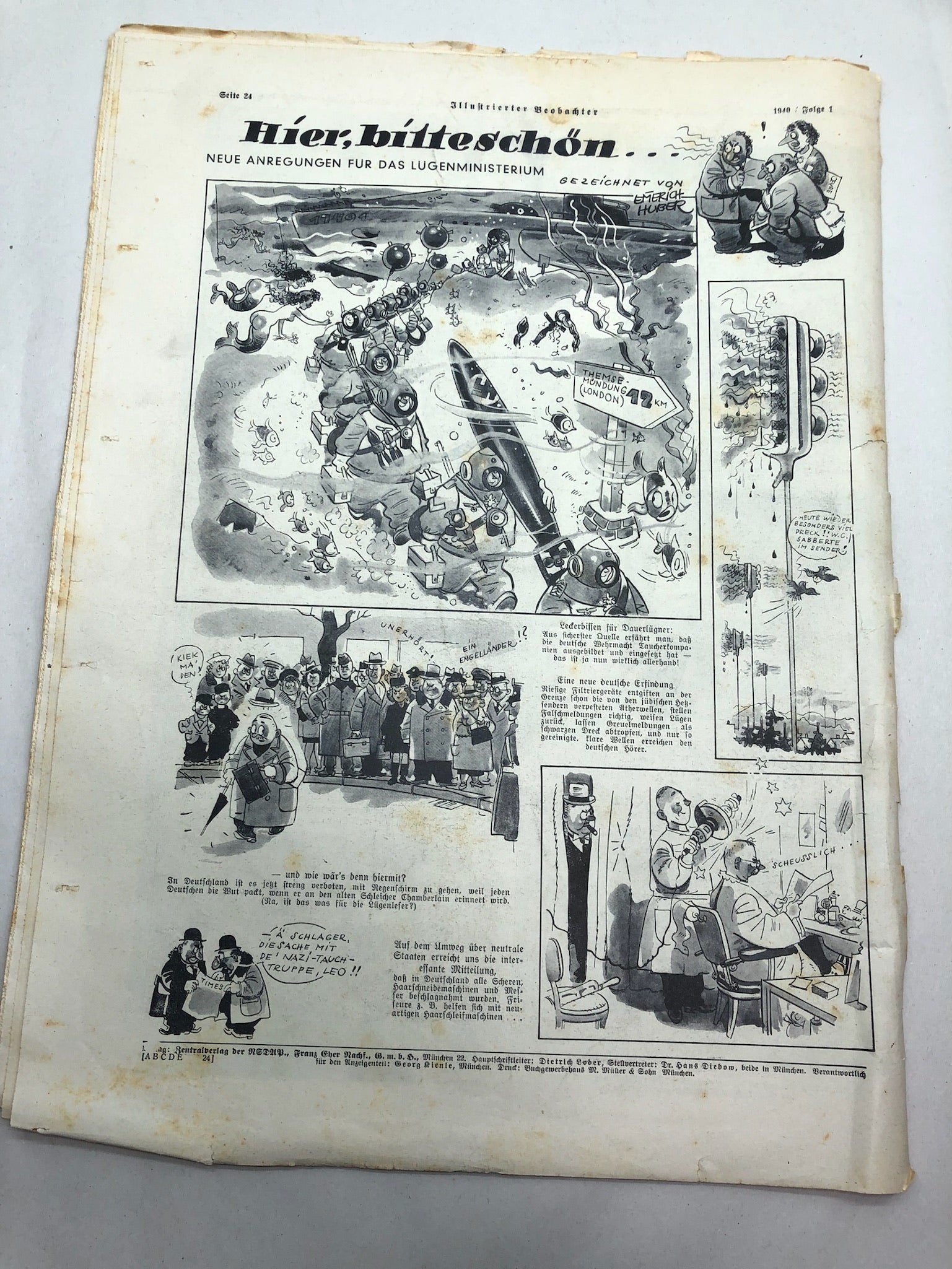JB Juustrierter Beobachter NSDAP Magazine Original WW2 German - 4th January 1940 - The Militaria Shop
