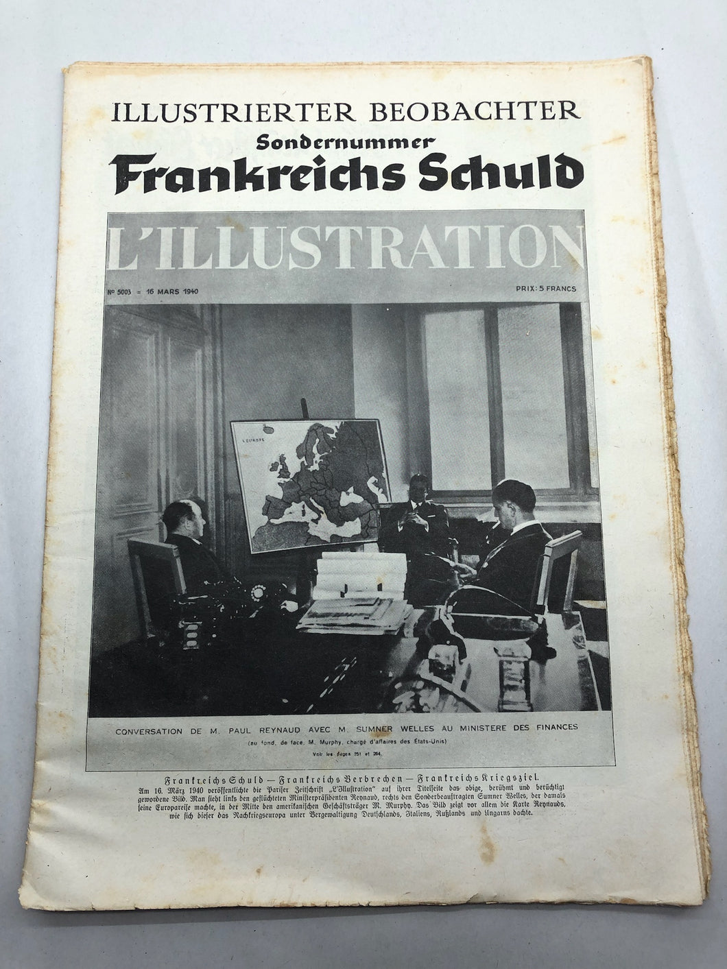 Illustrierter Beobachter L'illustration Magazine Original WW2 German - 16th March 1940