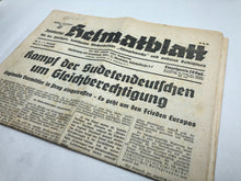 Load image into Gallery viewer, Original WW2 German NSDAP Heimatblatt Political Newspaper - 4th August 1938
