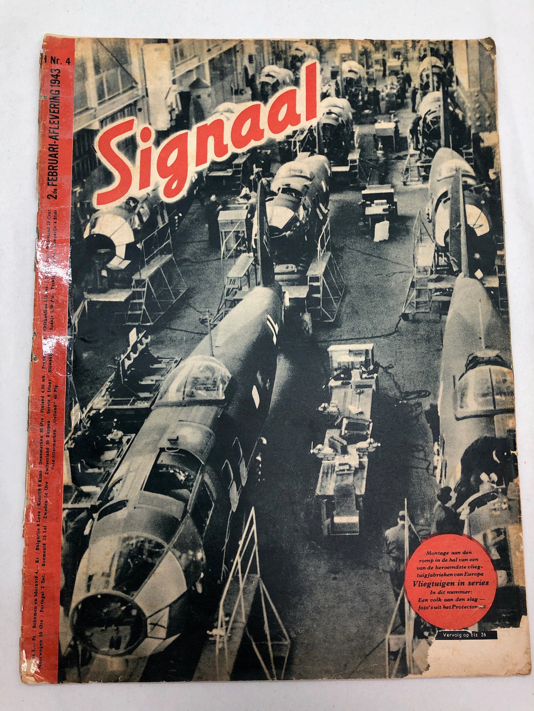 Original Dutch Language WW2 Propaganda Signaal Magazine - No.14 1943