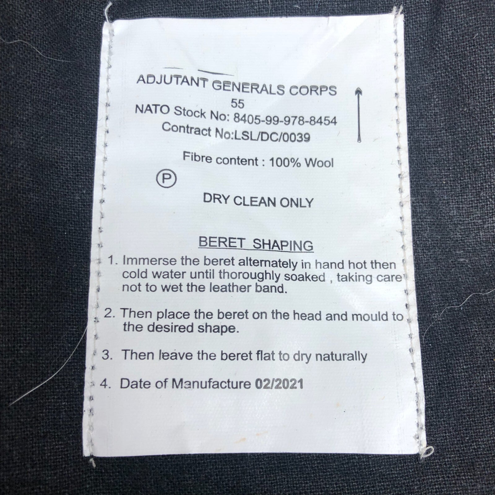 Genuine British Army Forces Beret - Adjutant Generals Corps - Size 55 - The Militaria Shop