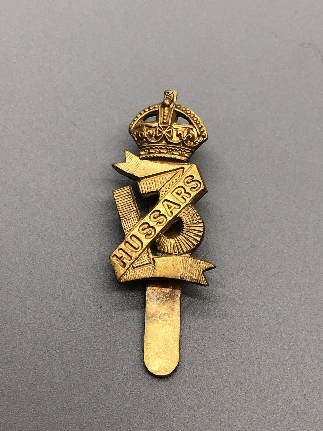 Original WW2 British Army 13th/18th Royal Hussars Cap Badge