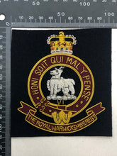 Load image into Gallery viewer, British Army Bullion Embroidered Blazer Badge - The Royal Warwickshire Regiment
