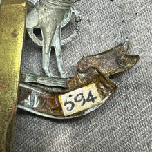 Load image into Gallery viewer, Original WW2 British Army Cap Badge - Royal Warwickshire Regiment
