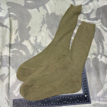 Load image into Gallery viewer, Original British Army WW2 New Old Stock Officers Wool Khaki Socks - Varied Sizes
