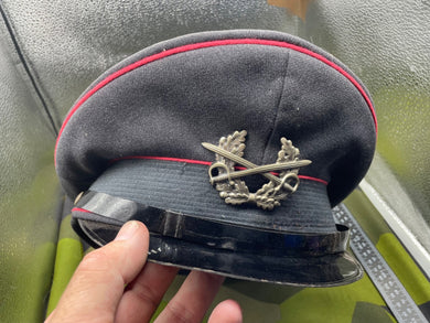 1967 German Military Peaked Cap - Army Officer Bamberger Made - Size 55cm - The Militaria Shop