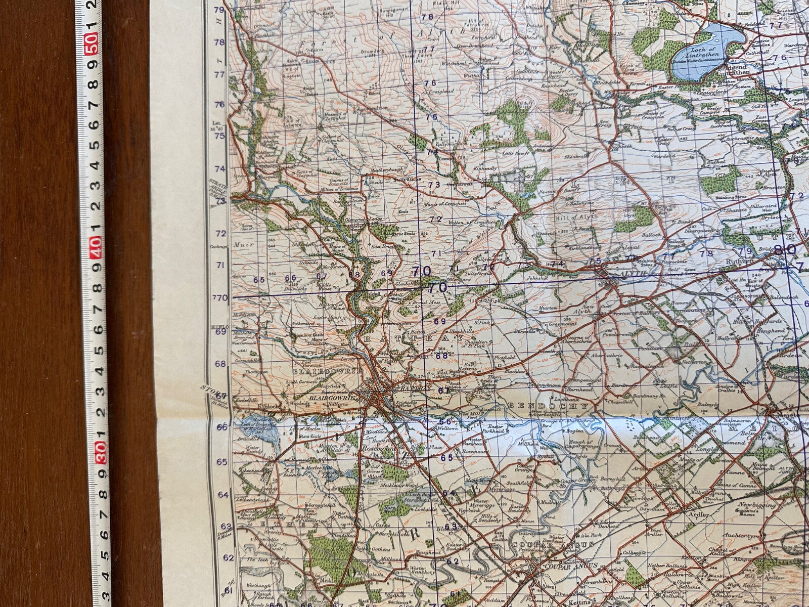Original WW2 British Army GSGS Map of Scotland - Forfar & Dundee - The Militaria Shop