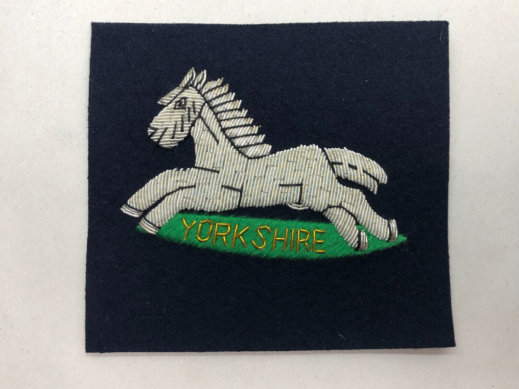 British Army Bullion Embroidered Blazer Badge - Yorkshire Regiment