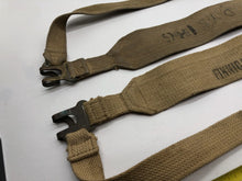 Load image into Gallery viewer, Original WW2 British Army 37 Pattern Canvass L Straps Set
