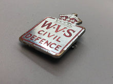 Load image into Gallery viewer, Original WW2 WVS Women&#39;s Volunteer Service Civil Defence Lapel Badge
