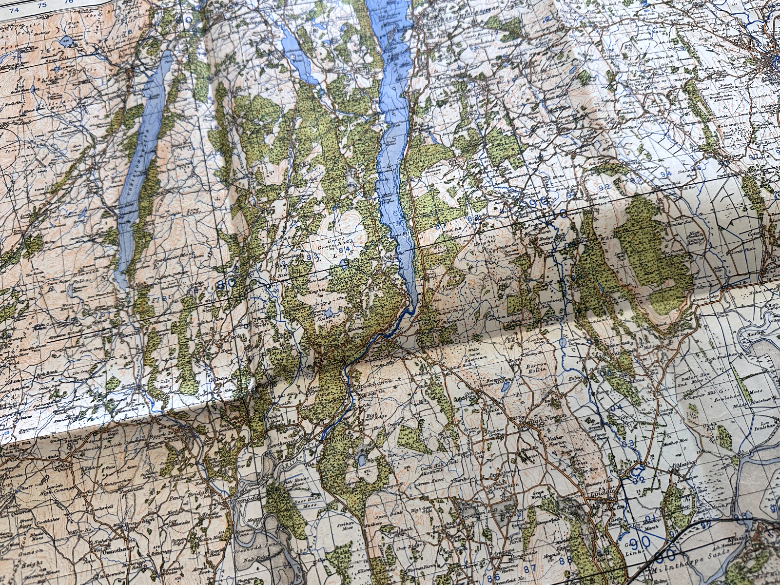 Original WW2 British Army GSGS Map of England & Wales - Windermere & Ulverston - The Militaria Shop