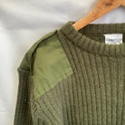 Vintage British Army OD Olive Green Pull Over Commando Jumper Wool - Size 100cm - The Militaria Shop