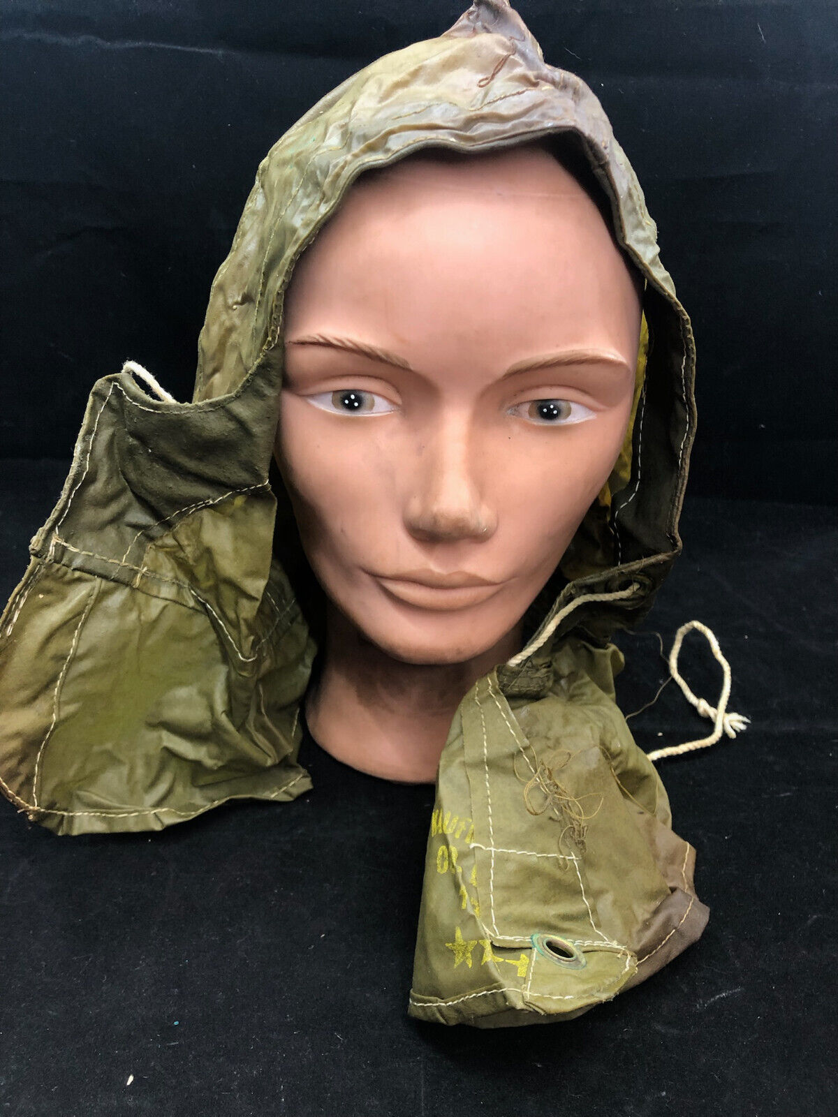 Original WW2 Canadian Army Camouflaged Smock Anti-Gas Hood - The Militaria Shop