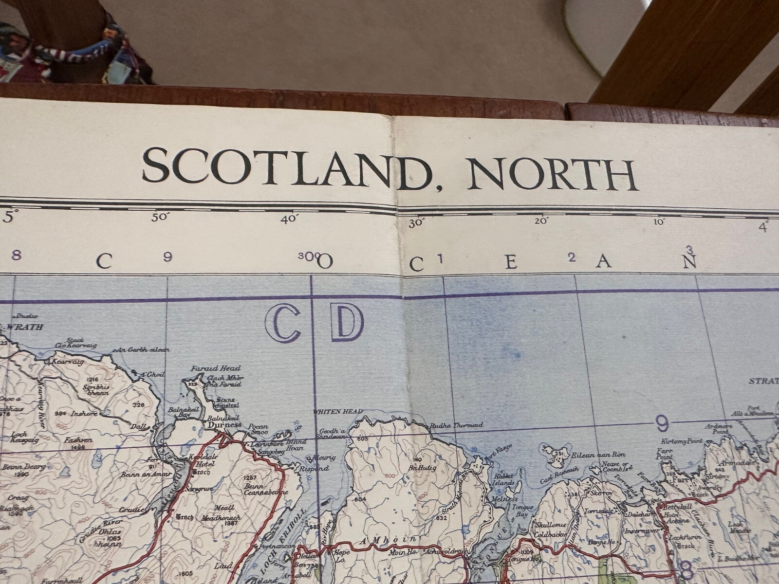 Original WW2 British Army RAF Navy Base Map of Scotland North - The Militaria Shop