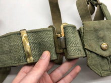 Load image into Gallery viewer, Original British Army WW2 37 Pattern Belt, Pouches &amp; Straps Set - 42&quot; Waist
