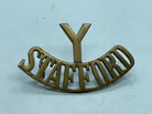 Original WW1 British Army Stafford Yeomany Regiment Shoulder Title - The Militaria Shop