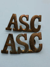 Load image into Gallery viewer, Original WW1 British Army Service Corps (A.S.C.) Shoulder Titles
