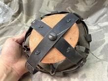 Load image into Gallery viewer, Original WW2 British Army Helmet Liner &amp; Screw Set - Early Pattern Mk2 Brodie
