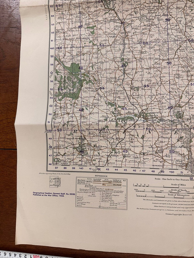 Original WW2 British Army GSGS OS Map of Great Britain - Peterhead - The Militaria Shop