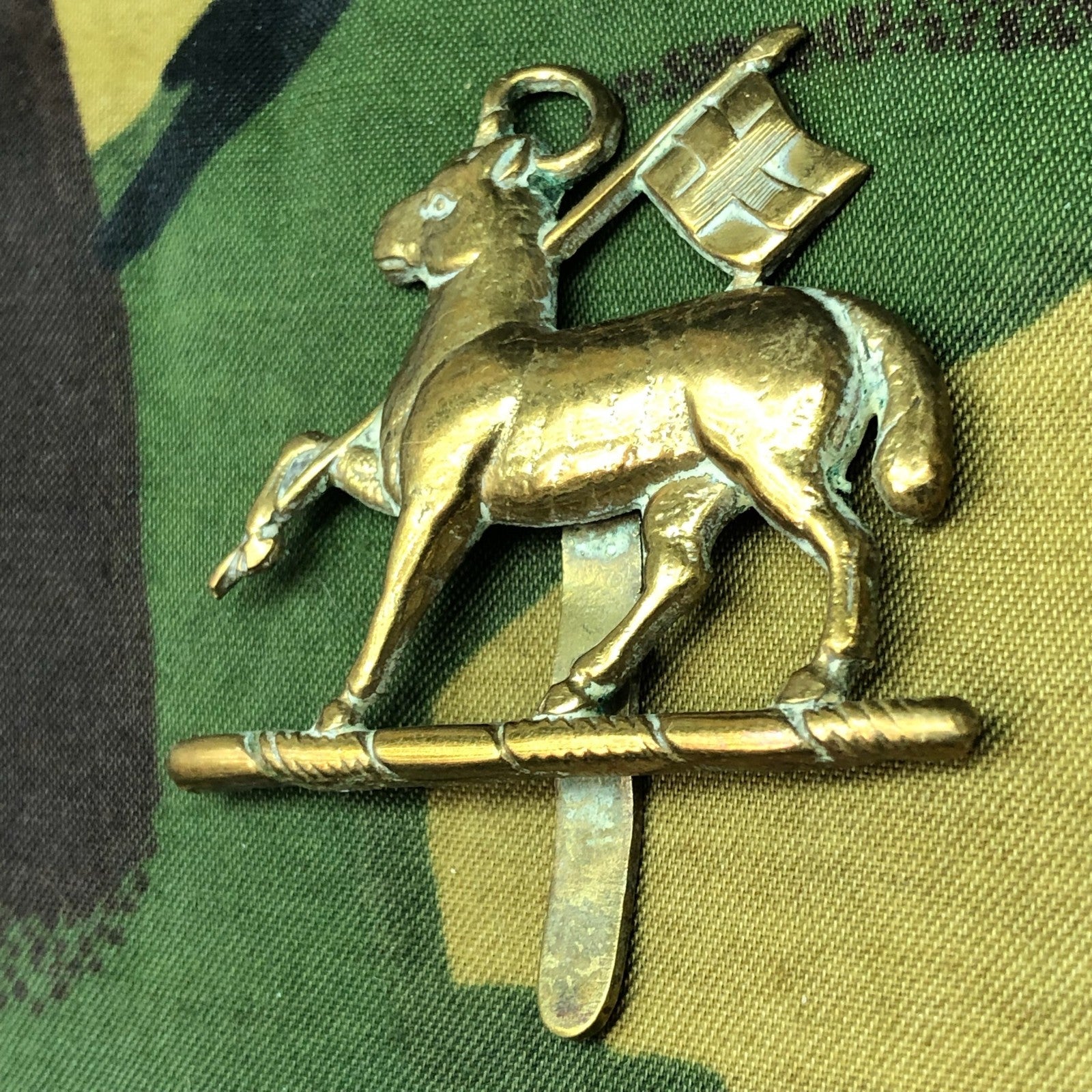 Original British Army WW2 Cap Badge - Queen's Royal Regiment (West Surrey) - The Militaria Shop