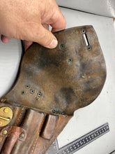 Load image into Gallery viewer, Original WW2 Swedish M40 Husqvarna Lahti Pistol Holster Brown Leather, P08 Luger
