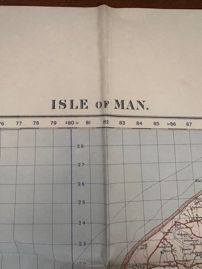Original WW2 British Army GSGS OS Map of Great Britain - Isle of Man - The Militaria Shop