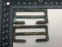 Load image into Gallery viewer, Original WW2 British Army Small Pack / Large Pack Strap Brass Buckles
