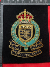 Load image into Gallery viewer, British Army Bullion Embroidered Blazer Badge - Royal Army Ordnance Corps
