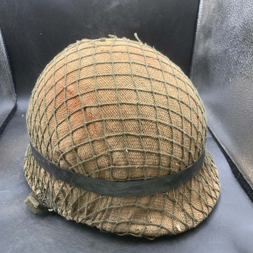 Genuine Dutch Army M53 Euroclone of WW2 US M1 Camouflaged Helmet & Liner Set - The Militaria Shop