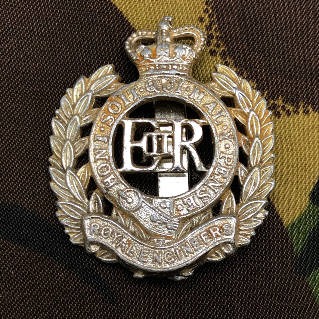 Genuine British Army Staybrite Cap Badge - Royal Engineers - The Militaria Shop