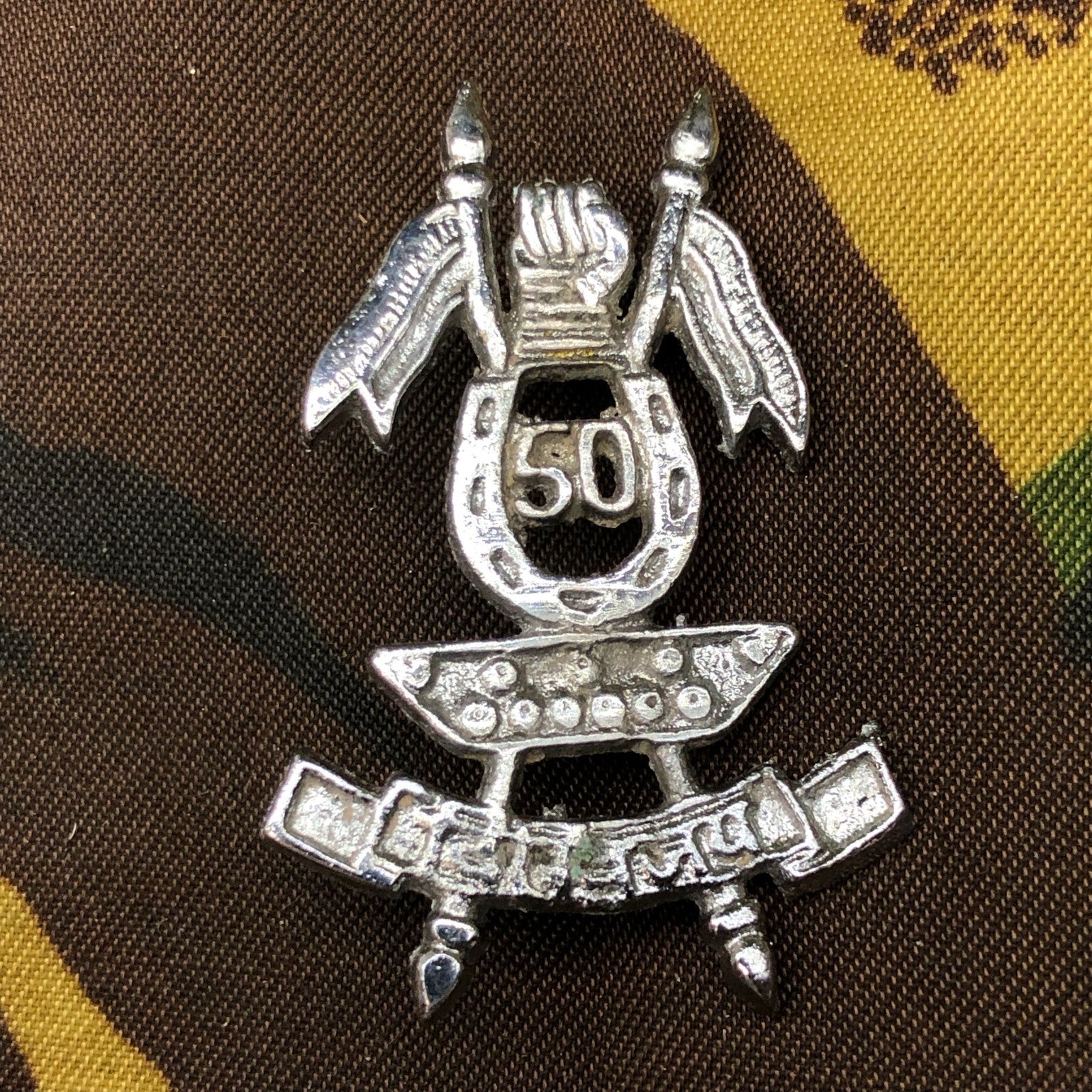 Original British Staybrite Army Cap - India 50th Armoured Regiment - The Militaria Shop