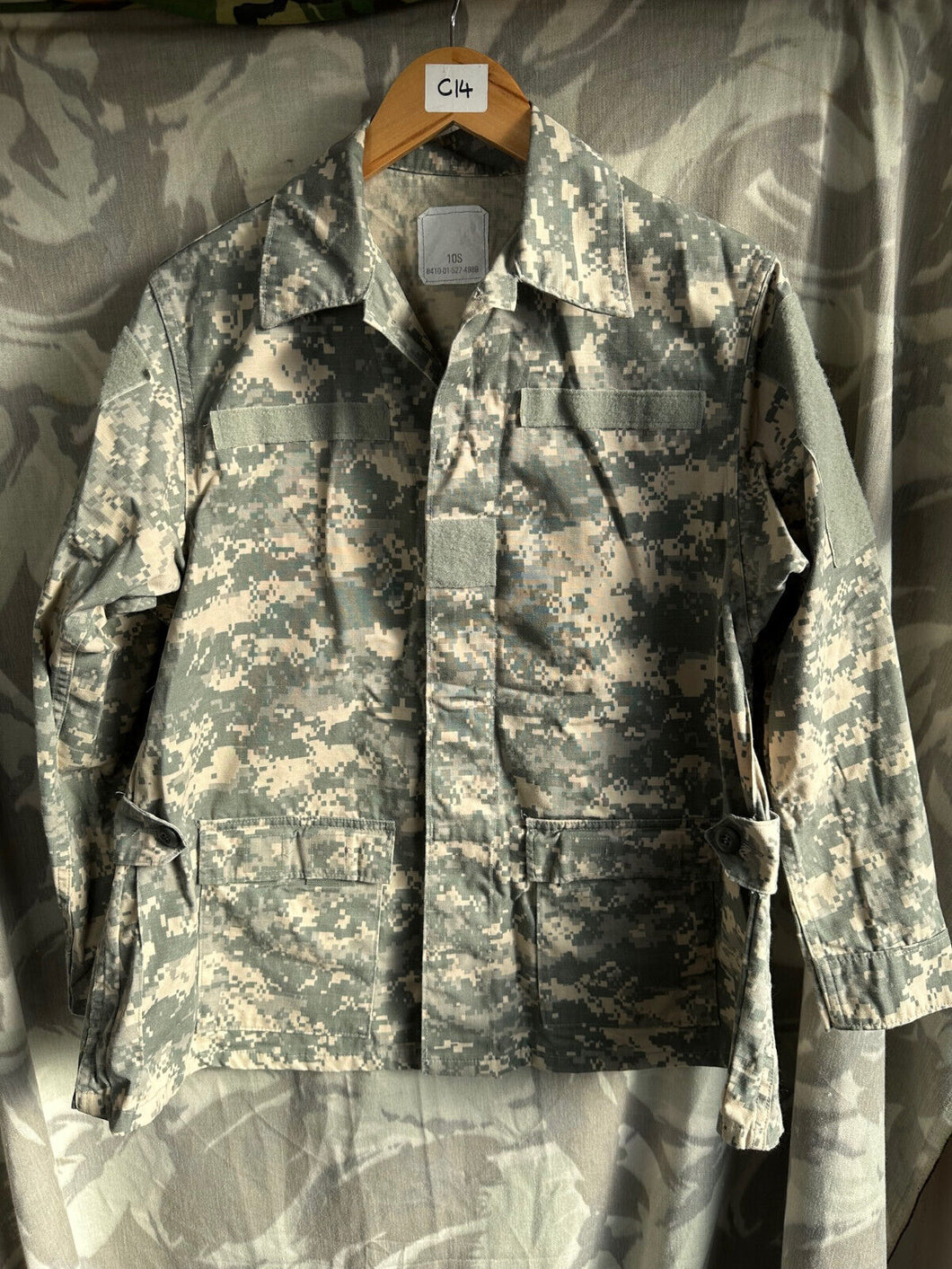 Vintage US Army Combat Uniform Tactical Digital Camouflage Jacket - 40