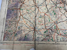 Load image into Gallery viewer, Original WW2 British Army / RAF Map Showing RAF Bases - Midlands North
