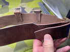 Interesting British Army Victorian Leather Belt with Brass Loops - The Militaria Shop