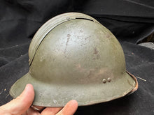 Load image into Gallery viewer, Original WW2 French Army M1926 Adrian Helmet Complete - Rare Large Size
