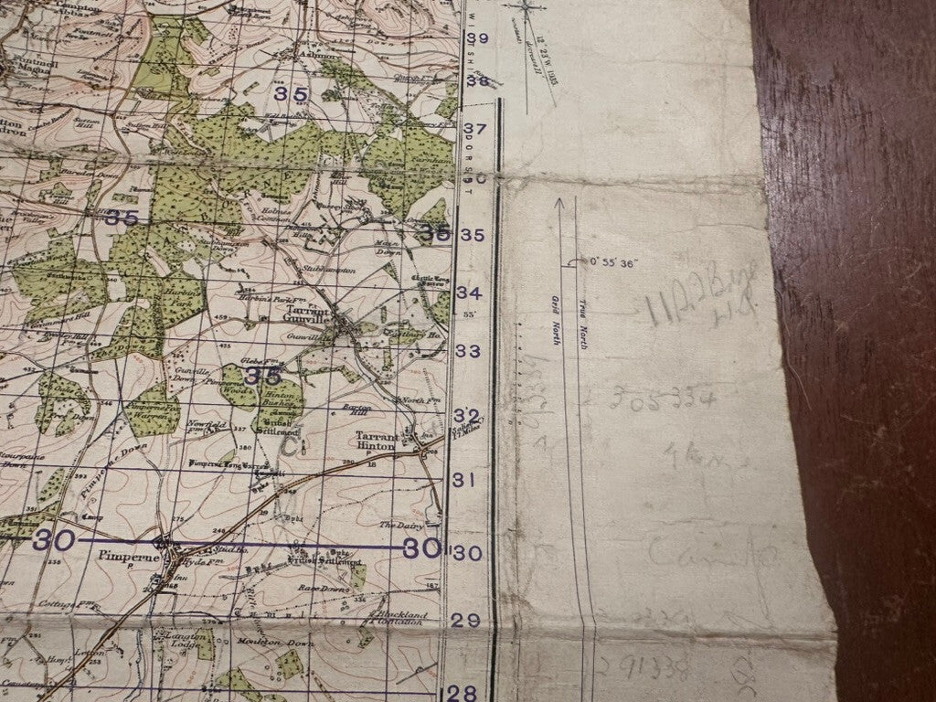 Original WW2 British Army GSGS OS Map of Great Britain - Worcester - The Militaria Shop