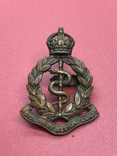 Load image into Gallery viewer, Original WW2 British Army Cap Badge - RAMC Medical Corps Bronze Officers Badge
