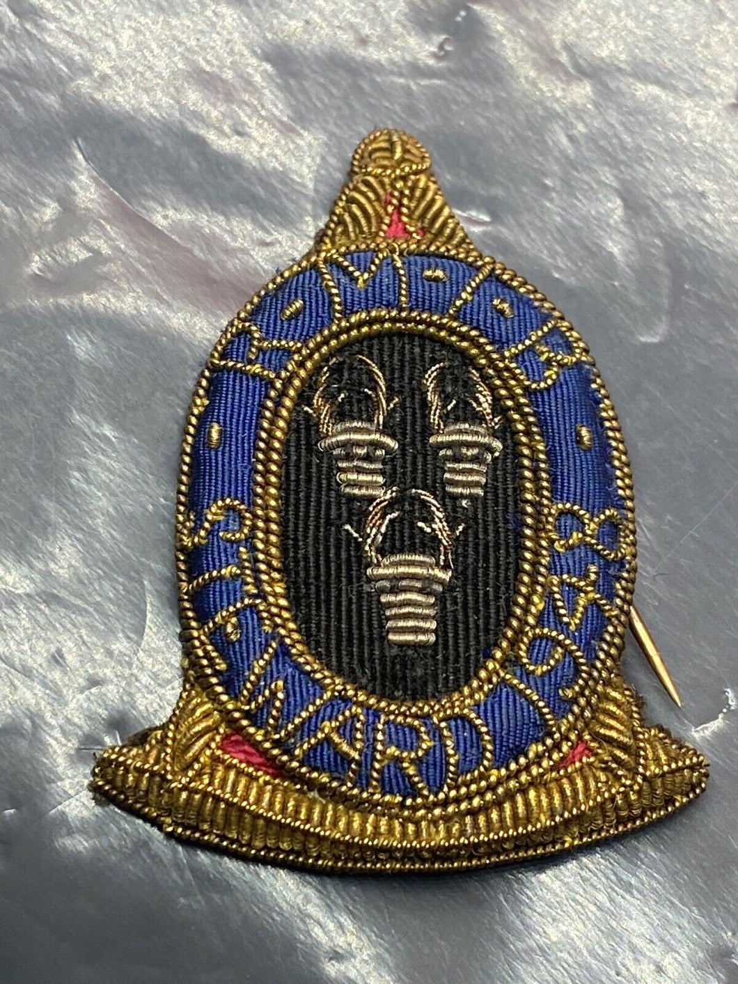 Original Royal Masonic Institute for Boys Bullion Stewards Badge 1948 Dated