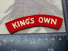 Load image into Gallery viewer, WW2 British Army - King&#39;s Own Regiment Shoulder Title
