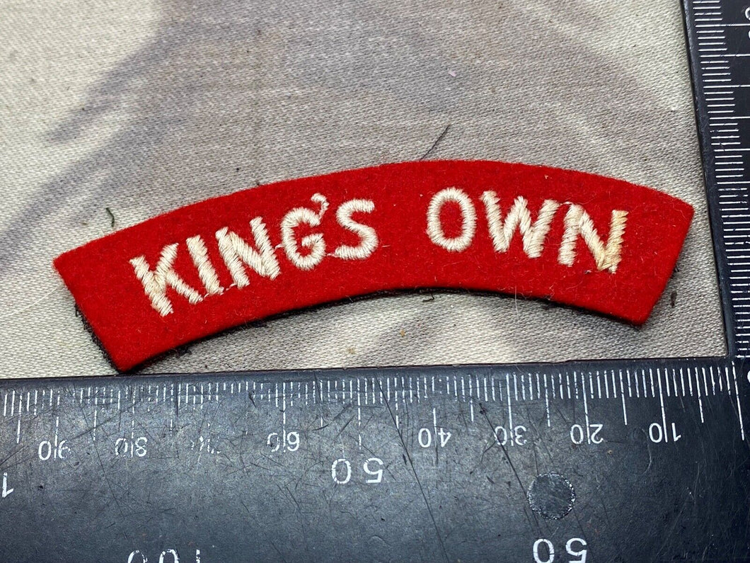 WW2 British Army - King's Own Regiment Shoulder Title