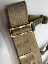 Charger l&#39;image dans la galerie, Original British Army WW2 37 Pattern Belt &amp; Shoulder Straps Set - 42&quot; Waist
