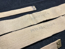 Load image into Gallery viewer, Original WW2 British Army 37 Pattern Khaki L-Straps Webbing - Wartime Dated
