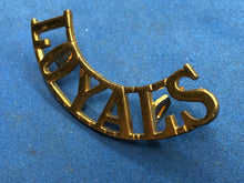 Load image into Gallery viewer, Original WW2 British Army Loyal North Lancashire Brass Shoulder Title
