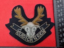 Load image into Gallery viewer, British Army Bullion Embroidered Blazer Badge - Seaforth Highlanders Regiment
