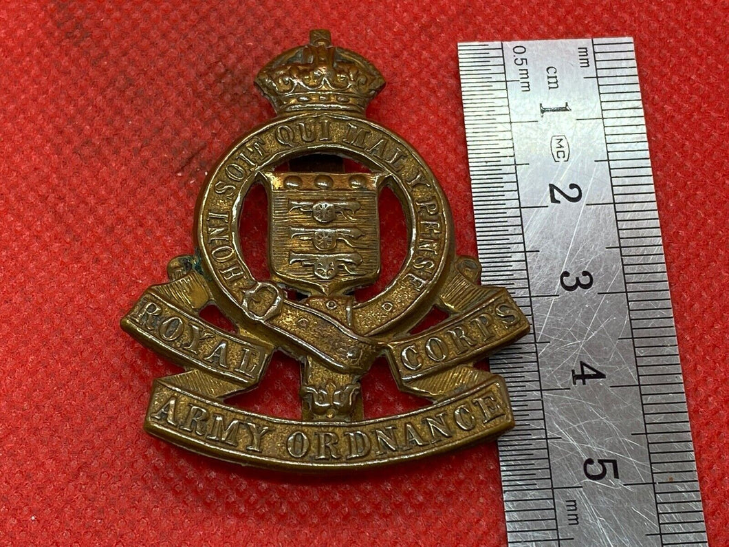 Original WW1 / WW2 British Army - Royal Army Ordnance Corps Cap Badge