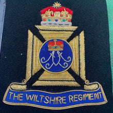 Load image into Gallery viewer, British Army Bullion Embroidered Blazer Badge - The Wiltshire Regiment
