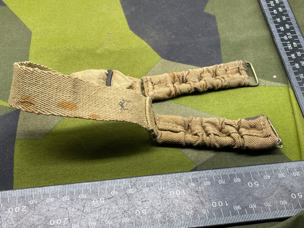 Original WW2 British Army Combat Helmet Elasticated Chinstrap - The Militaria Shop