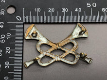 Load image into Gallery viewer, Original WW2 British Army Cavalry Trumpeters Arm Badge
